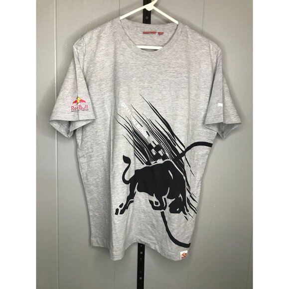 Red Bull Racing Team Puma Nascar F1 Gray Mens MD short sleeve T-shirt NWOT - Picture 1 of 5